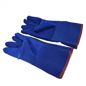 Blue welding gloves 